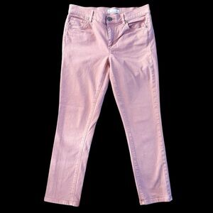 Ann Taylor Loft Pink Jeans barbiecore women’s 4 skinny crop sz 27 #776 Barbie